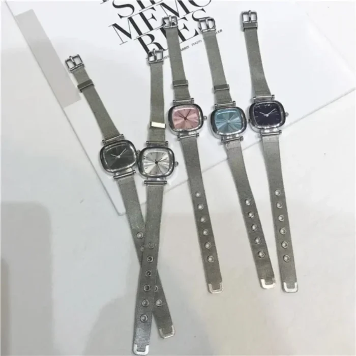 Relógio Feminino MOONBIFFY Analógico-Digital Minimalista Pulseira Aço Inox. - Imagem 2