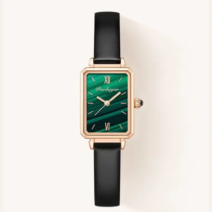 Relógio Feminino POEDAGAR 622 Retangular Fashion Casual à Prova D'Água com Pulseira de Couro. - Imagem 5