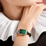 Relógio Feminino POEDAGAR 622 Retangular Fashion Casual à Prova D'Água com Pulseira de Couro. - Imagem 4