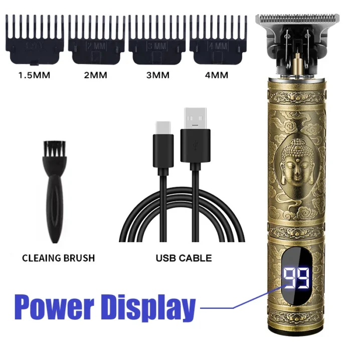 Máquina profissional recarregável para cortar cabelo e barbear Dizy - Imagem 8