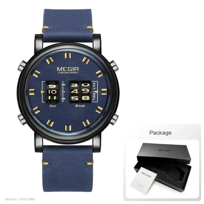 Relógio Megir MS2137G-BK-3: Elegância atemporal para o homem moderno - Imagem 1
